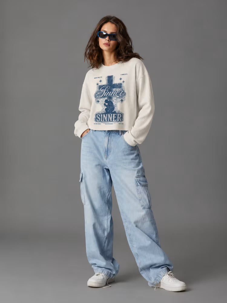 Sinner Waffle Knit Tee