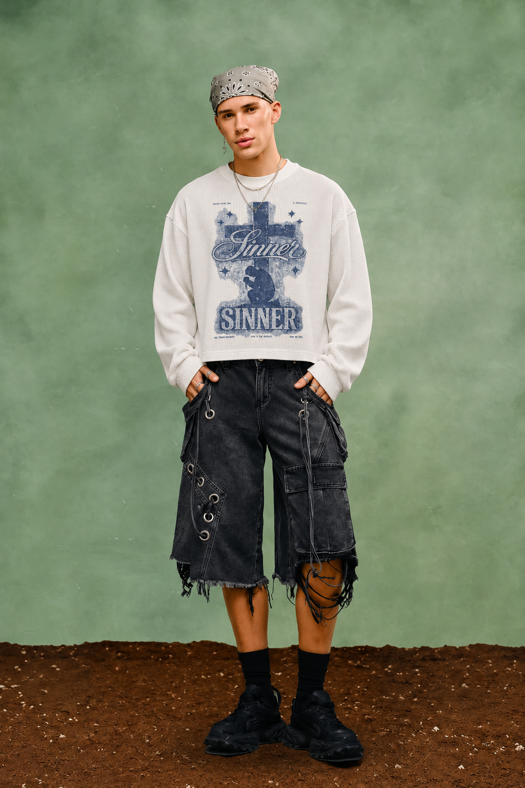 Sinner Waffle Knit Tee